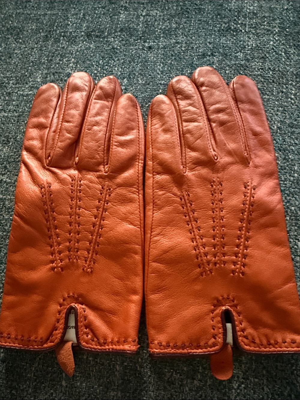 EUC Preston & York women’s XL Leather Gloves in Burnt Orange